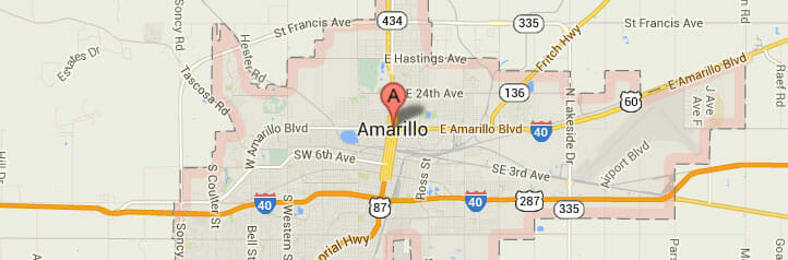 Map of Amarillo, Texas Map of Amarillo, Texas