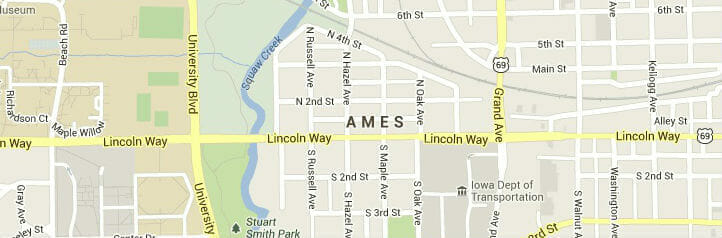 Map of Ames, Iowa Map of Ames, Iowa