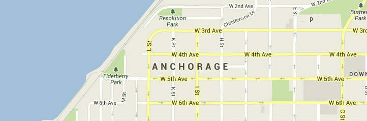 Map of Anchorage, Alaska Map of Anchorage, Alaska