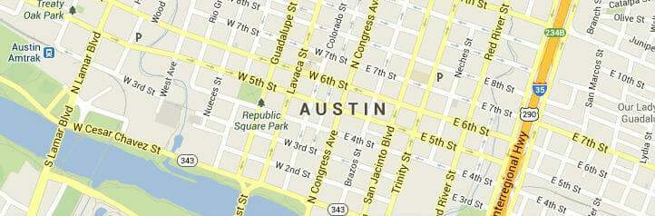 Map of Austin, Texas Map of Austin, Texas