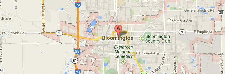Map of Bloomington, Illinois Map of Bloomington, Illinois