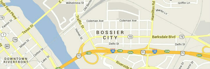 Map of Bossier City, Louisiana Map of Bossier City, Louisiana