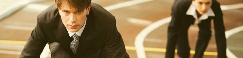 Competitive business people Competitive business people