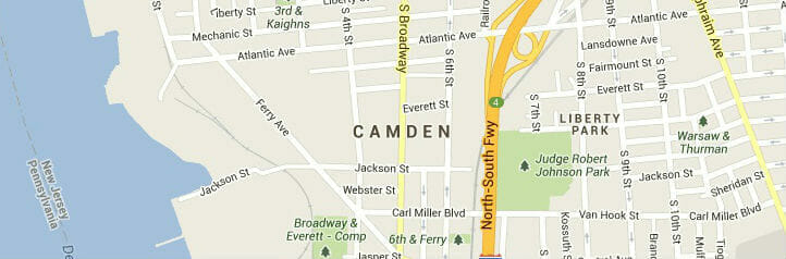 Map of Camden, New Jersey Map of Camden, New Jersey