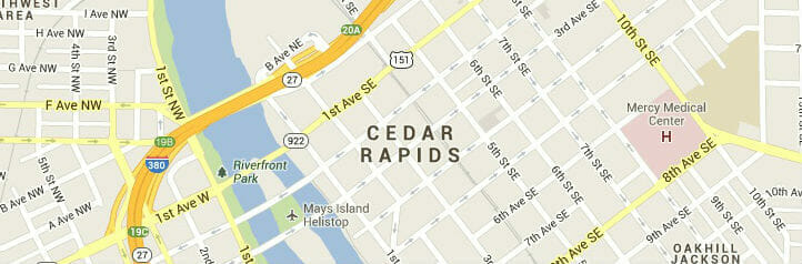 Map of Cedar Rapids, Iowa Map of Cedar Rapids, Iowa