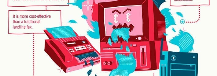 Computer eating a piece of fax paper Computer eating a piece of fax paper