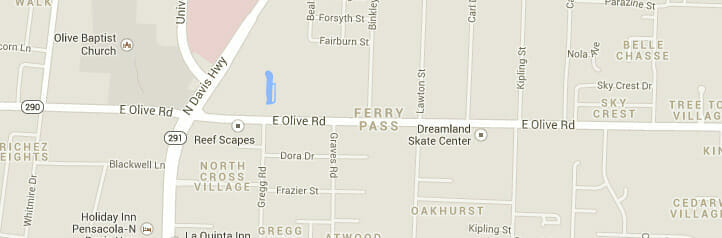 Map of Ferry Pass, Florida