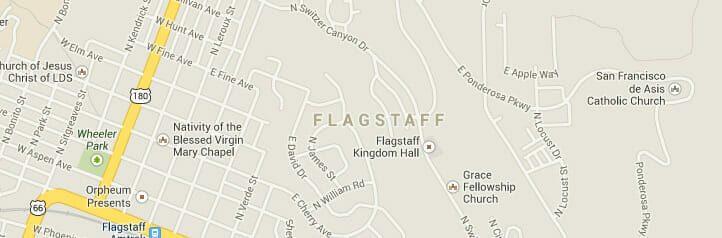 Map of Flagstaff, Arizona Map of Flagstaff, Arizona