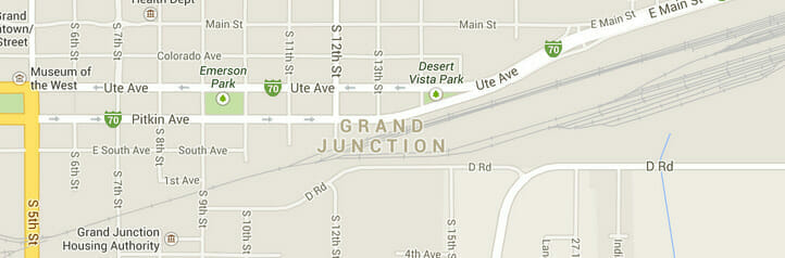 Map of Grand Junction, Colorado Map of Grand Junction, Colorado