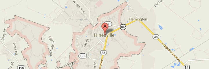 Map of Hinesville, Georgia Map of Hinesville, Georgia