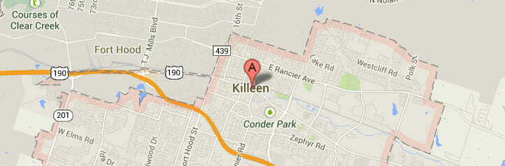 Map of Killeen, Texas Map of Killeen, Texas