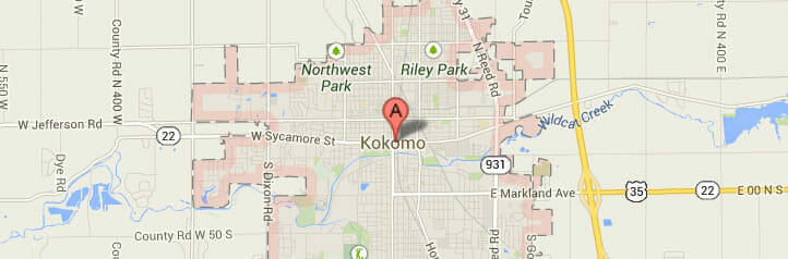 Map of Kokomo, Indiana Map of Kokomo, Indiana