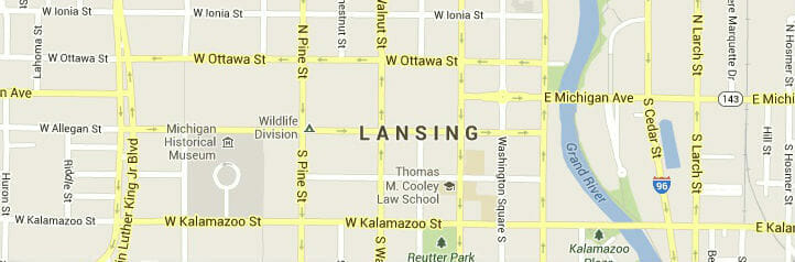 Map of Lansing, Michigan Map of Lansing, Michigan