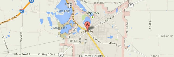 Map of La Porte, Indiana Map of La Porte, Indiana