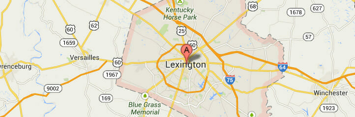 Map of Lexington, Kentucky Map of Lexington, Kentucky