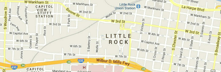 Map of Little Rock, Arkansas Map of Little Rock, Arkansas