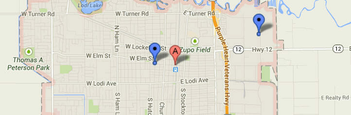 Map of Lodi, California Map of Lodi, California