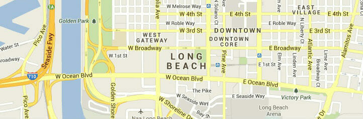 Map of Long Beach, California Map of Long Beach, California