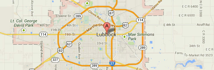 Map of Lubbock, Texas Map of Lubbock, Texas