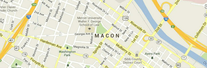 Map of Macon, Georgia Map of Macon, Georgia