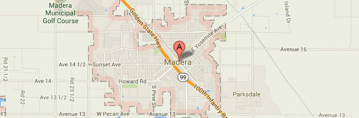 Map of Madera, California Map of Madera, California
