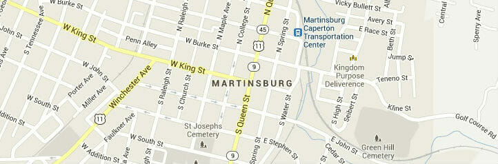 Map of Martinsburg, West Virginia Map of Martinsburg, West Virginia