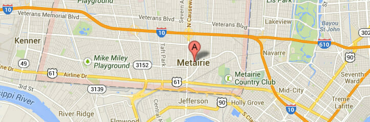 Map of Metairie, Louisiana Map of Metairie, Louisiana