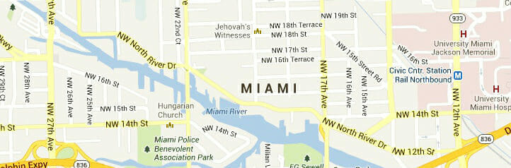 Map of Miami, Florida Map of Miami, Florida