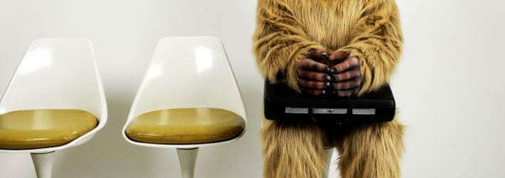 Monster in a job interview Monster in a job interview