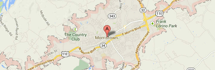 Map of Morristown, Tennessee Map of Morristown, Tennessee
