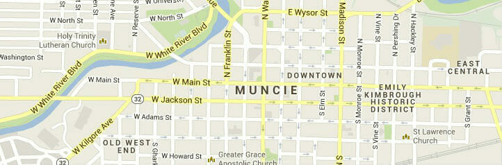 Map of Muncie, Indiana Map of Muncie, Indiana