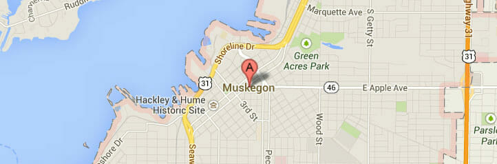 Map of Muskegon, Michigan Map of Muskegon, Michigan