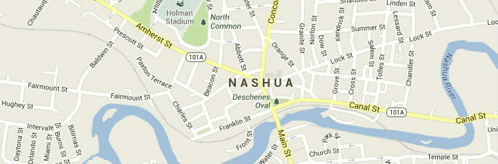 Map of Nashua, New Hampshire Map of Nashua, New Hampshire