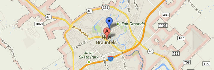 Map of New Braunfels, Texas Map of New Braunfels, Texas
