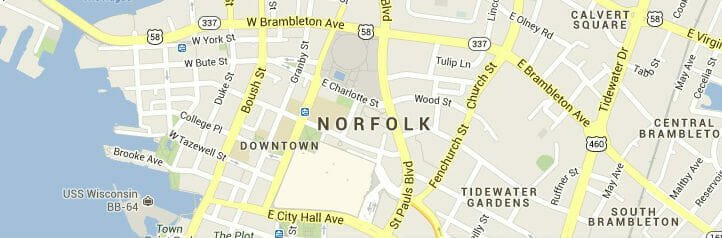 Map of Norfolk, Virginia Map of Norfolk, Virginia