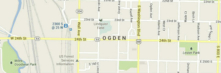 Map of Ogden, Utah Map of Ogden, Utah