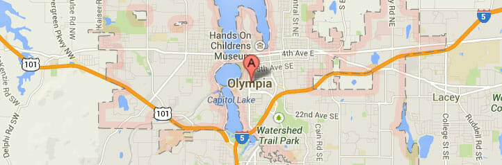 Map of Olympia, Washington Map of Olympia, Washington
