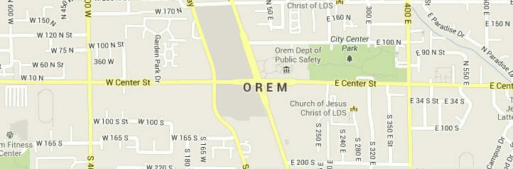 Map of Orem, Utah Map of Orem, Utah