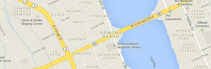 Map of Ormond Beach, Florida Map of Ormond Beach, Florida