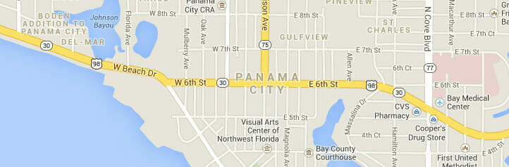 Map of Panama City, Florida Map of Panama City, Florida