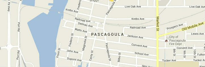 Map of Pascagoula, Mississippi Map of Pascagoula, Mississippi