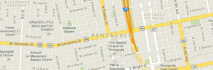 Map of Pensacola, Florida Map of Pensacola, Florida