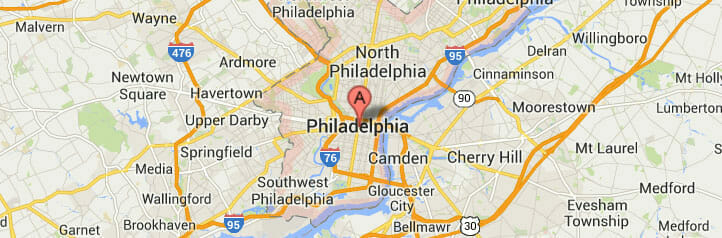 Map of Philadelphia, Pennsylvania Map of Philadelphia, Pennsylvania