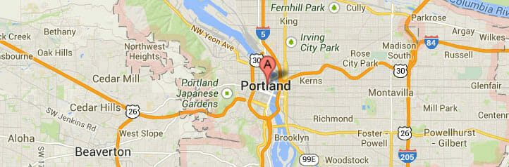Map of Portland, Oregon Map of Portland, Oregon