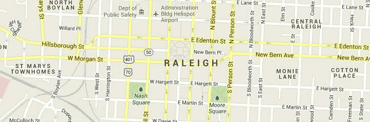 Map of Raleigh, North Carolina Map of Raleigh, North Carolina