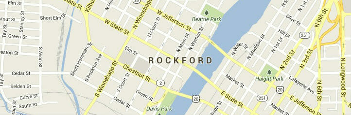 Map of Rockford, Illinois Map of Rockford, Illinois