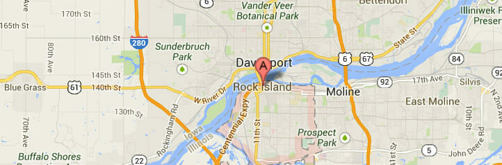 Map of Rock Island, Iowa Map of Rock Island, Iowa