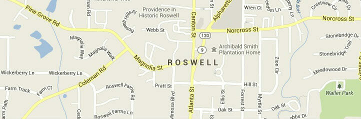 Map of Roswell, Georgia Map of Roswell, Georgia