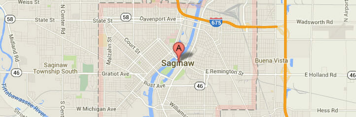 Map of Saginaw, Michigan Map of Saginaw, Michigan