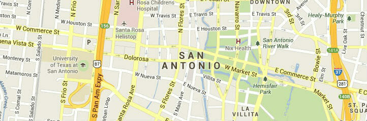 Map of San Antonio Map of San Antonio